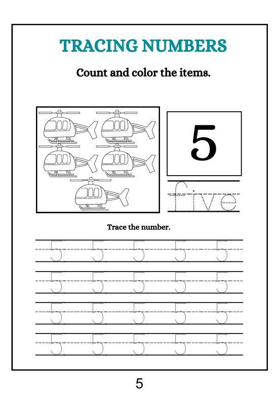 Number Tracing Practice