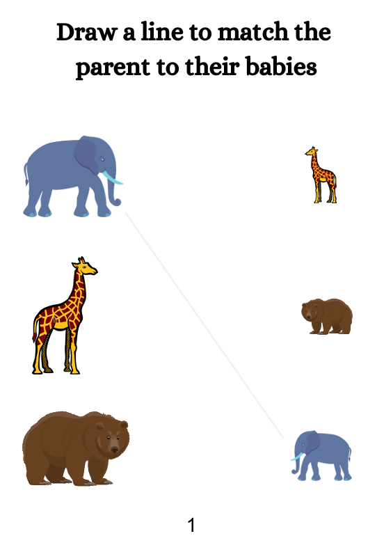 Mom and Baby Animal Match