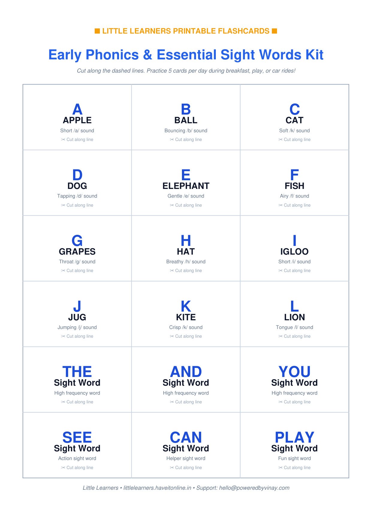 Phonics Flashcard Kit
